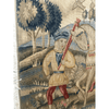Handwoven Wool Tapestry Fragment Featuring a Man on Horseback - T10177