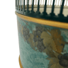 Italian Blue Hand-Painted Oval Tole Centerpiece - 5077