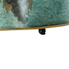 Italian Blue Hand-Painted Oval Tole Centerpiece - 5077