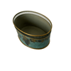 Italian Blue Hand-Painted Oval Tole Centerpiece - 5077