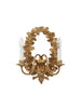 Italian Hand-carved 2 Light Wall Sconce with Acorn and Oak Leaf Motif - 1608