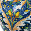 Italian Hand Painted Ceramic Vase With Three Handles, Signed by Artist - 5018