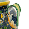 Italian Hand Painted Ceramic Vase With Three Handles, Signed by Artist - 5018