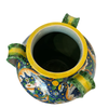 Italian Hand Painted Ceramic Vase With Three Handles, Signed by Artist - 5018