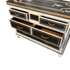 Italian Hand-Painted Five Drawer Chest With Gold Gilt Trim - 4998