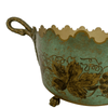Italian Hand-Painted Tole Planter featuring Grapes with 2 Handles - 5079