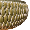 Large Italian Green Glazed Ceramic Centerpiece/Planter - 5084