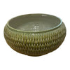 Large Italian Green Glazed Ceramic Centerpiece/Planter - 5084