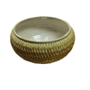 Large Italian Green Glazed Ceramic Centerpiece/Planter - 5084
