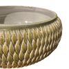Large Italian Green Glazed Ceramic Centerpiece/Planter - 5084