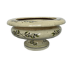 Large Italian Hand-Painted Ceramic Planter w/ Olive Branches - 5022