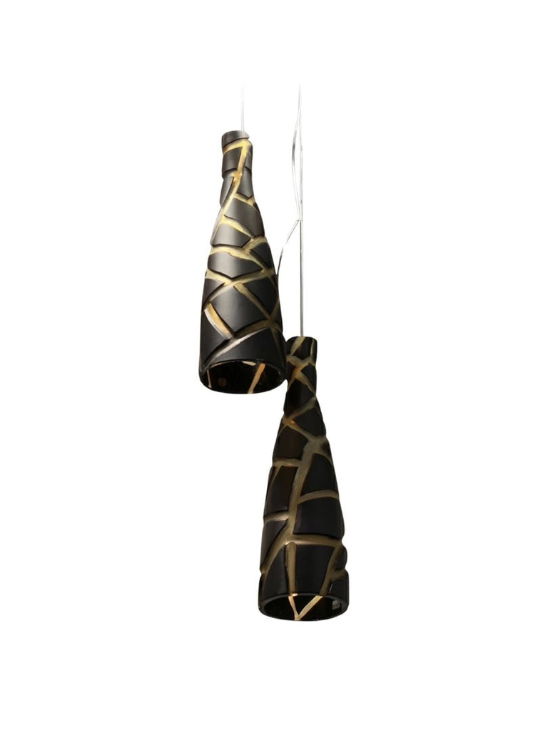 Pair of Contemporary Murano Glass Hanging Pendant Lamps - 4972