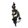 Pair of Italian Hand-carved 2 Light Wall Sconce with Acanthus Leaf Design - 2767