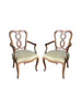 Pair of Italian Wood Carved Arm Chairs - 4993