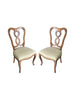 Pair of Italian Wood Carved Side Chairs - 4994