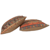 Pair of Square Kilim Style Pillowcases - Multi - 6126