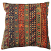 Pair of Square Kilim Style Pillowcases - Multi - 6126