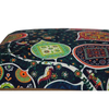 Pair of Square Kilim Style Pillows with Down Filling - Navy/Multi - 6063