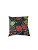 Pair of Square Kilim Style Pillows with Down Filling - Navy/Multi - 6063