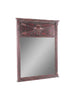 Vintage Italian Carved Wood Trumeau Style Mirror in Oxidized Silver - 685