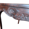 Wood Carved Square Side Table with Cabriole Legs - 5043