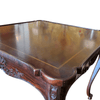 Wood Carved Square Side Table with Cabriole Legs - 5043