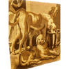 Wool Tapestry Fragment Featuring Three Dogs at Rest. Right Facing - T10168