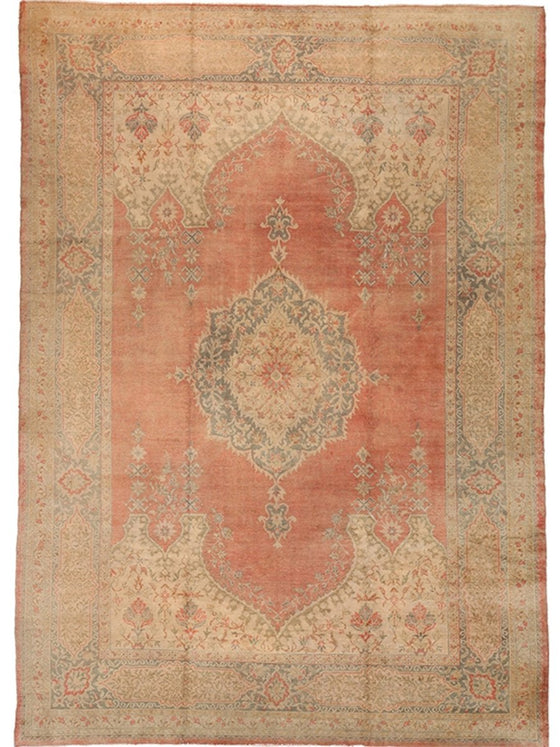 10x 13 Antique Turkish Oushak Area Rug – 106758.