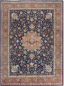  10x 13 Old Persian Tabriz Masterpiece Rug - 110551.