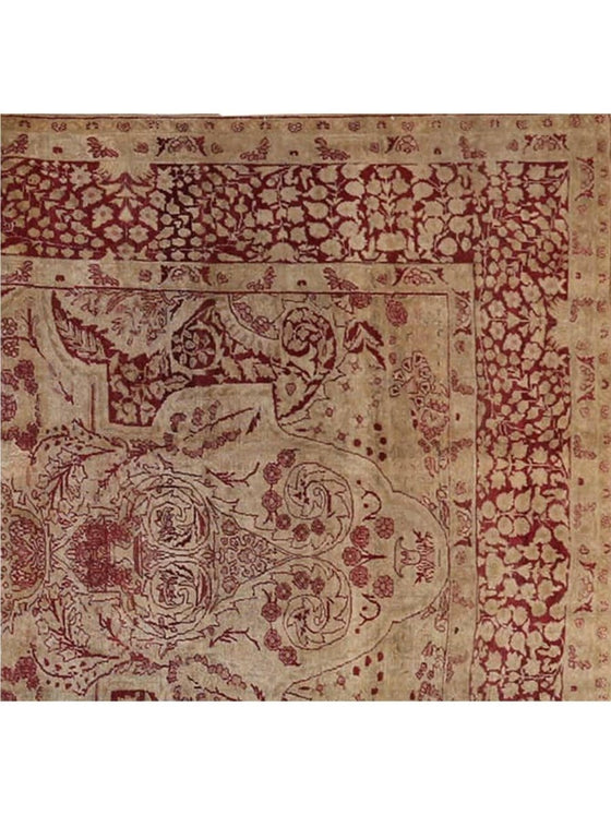 10x 14 Antique Persian Yazd Area Rug - 107454.
