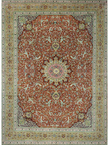  10x 14 Old Persian Tabriz Masterpiece Rug - 110553.