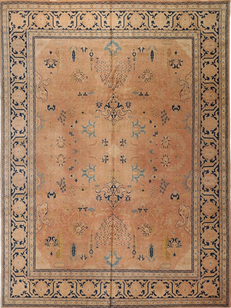 10x13 Antique Persian Tabriz Area Rug - 107695.
