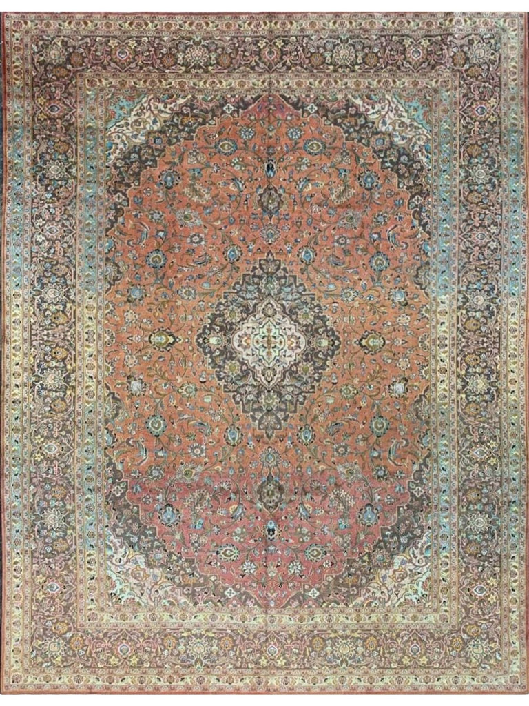10x13 Old Persian Kashan Area Rug - 107634.