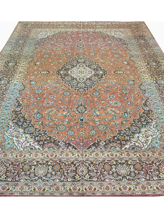 10x13 Old Persian Kashan Area Rug - 107634.