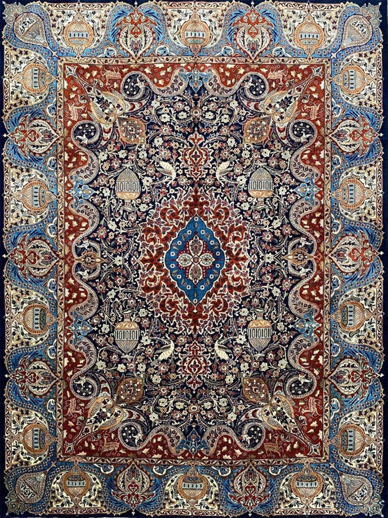 10x13 Old Persian Kashmar Area Rug – 109864.