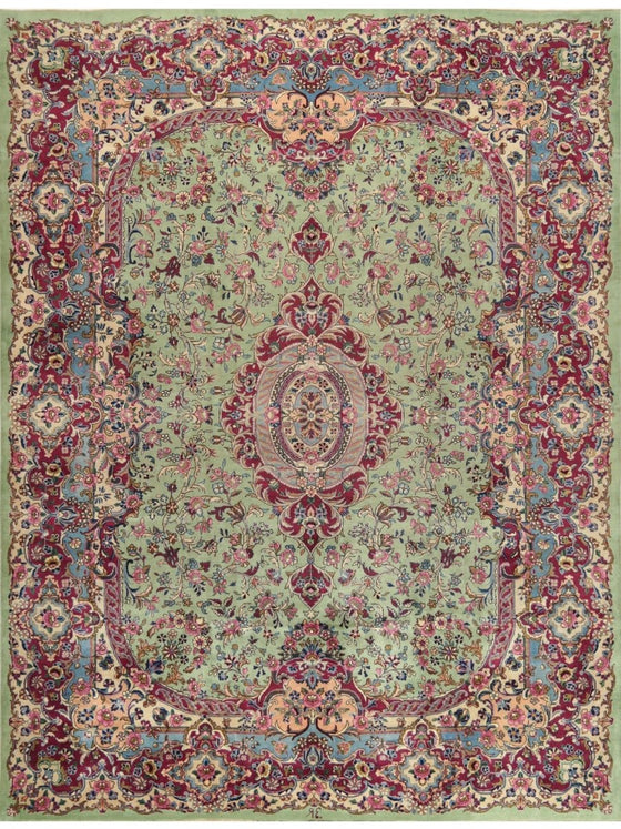 10x13 Old Persian Kashmar Area Rug – 110362.