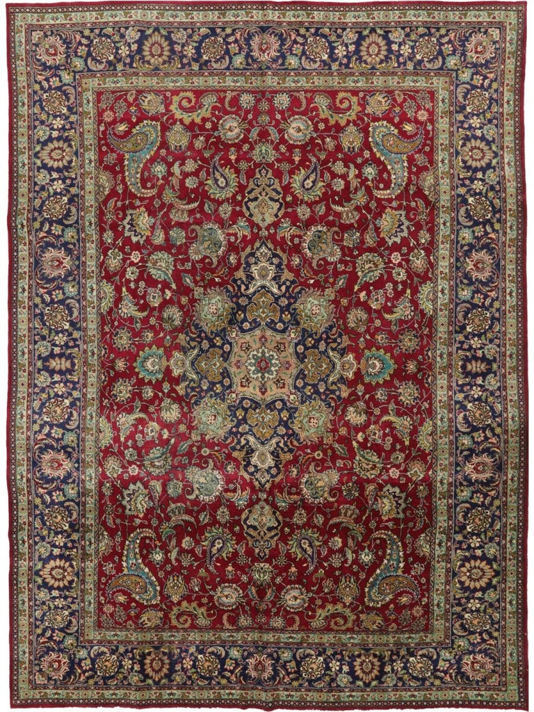10x13 Old Persian Tabriz Area Rug – 110364.