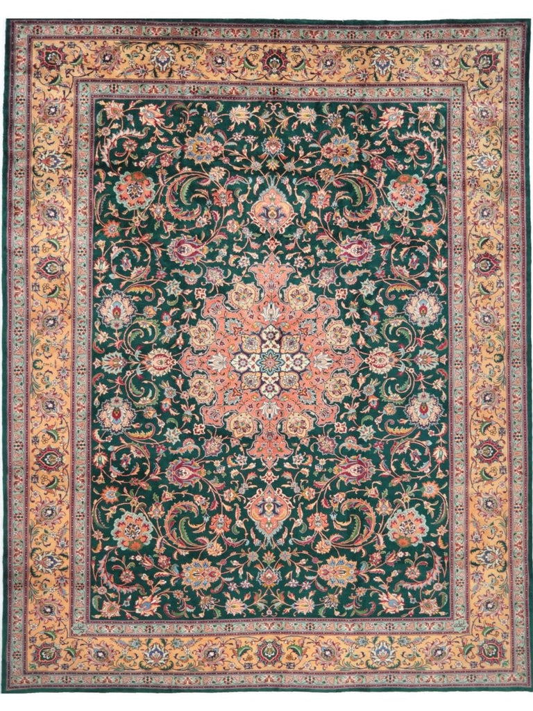 10x13 Old Persian Tabriz Area Rug - 110374.