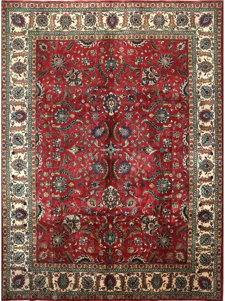 10x13 Old Persian Tabriz Area Rug – 110424.