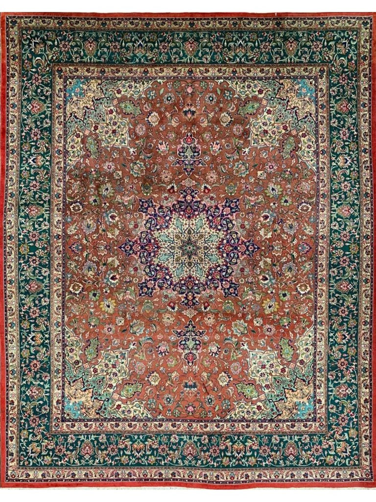 10x13 Old Persian Tabriz Area Rug - 110436.
