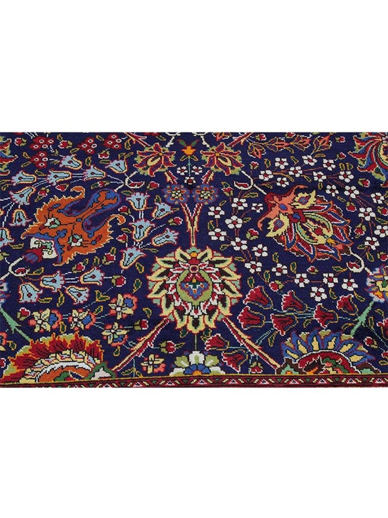 Old Persian Tabriz Area Rug - 9.10x13.2 - Navy/Red - 110571.