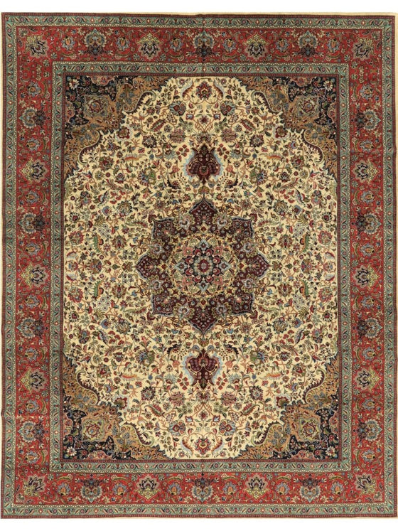 10x13 Old Persian Tabriz Area Rug - 110606.