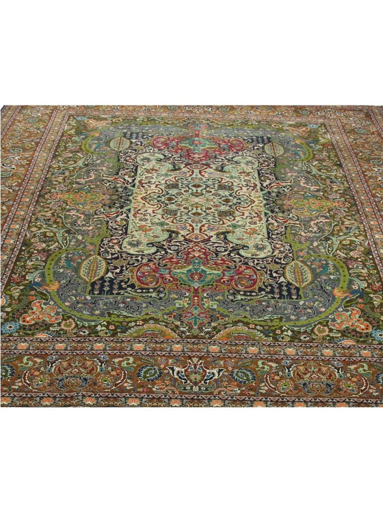 10x13 Old Persian Tabriz Masterpiece Rug - 109857.
