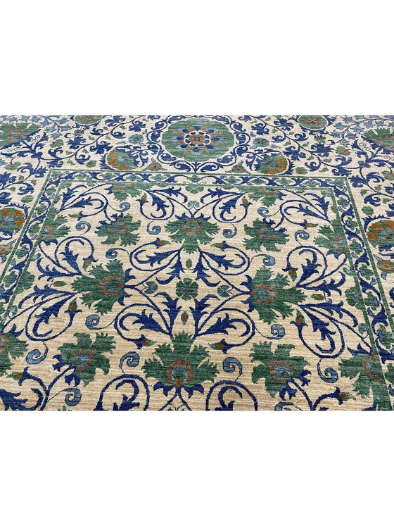 10x13 Transitional Suzani Area Rug - 502640.