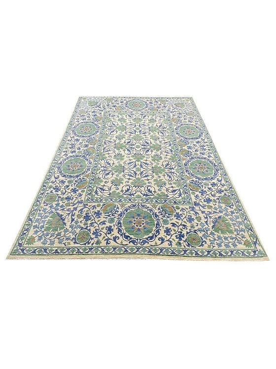 10x13 Transitional Suzani Area Rug - 502640.