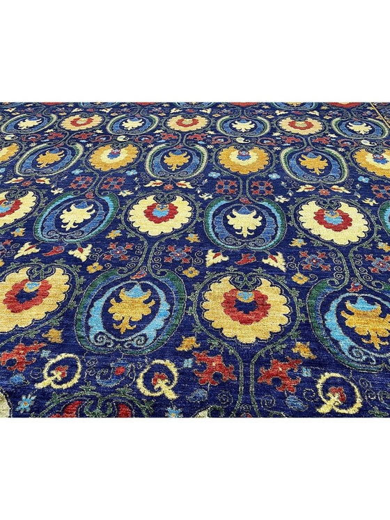 10x13 Transitional Suzani Area Rug - 502641.