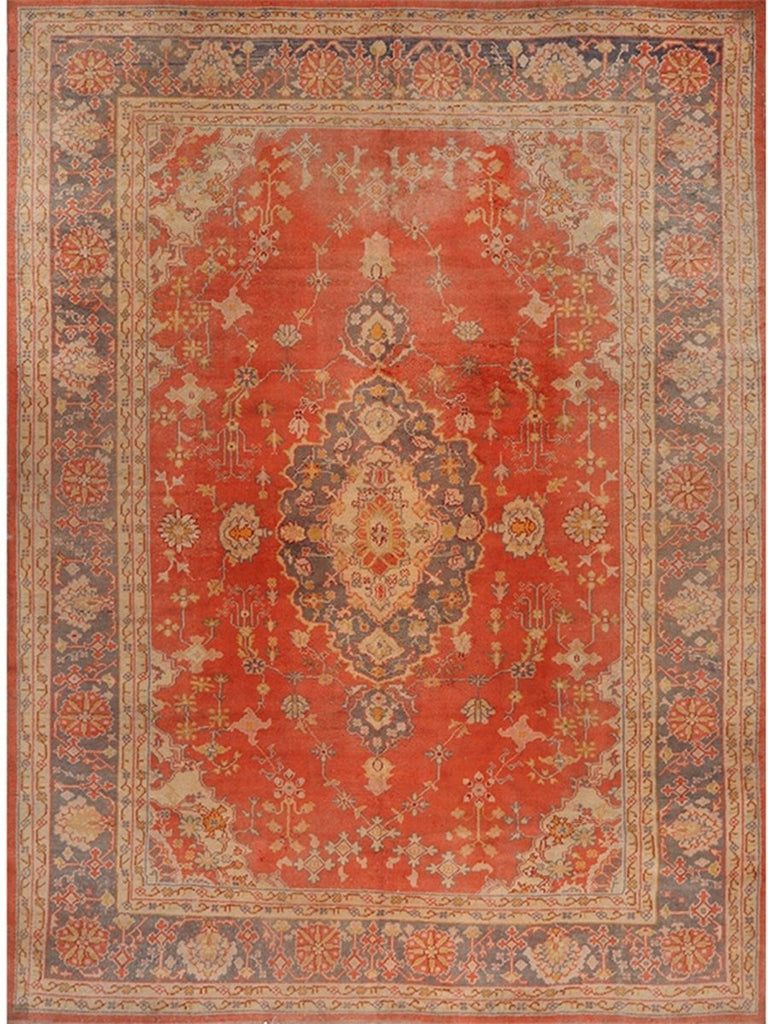 10x14  Antique Turkish Oushak Area Rug - 108788.