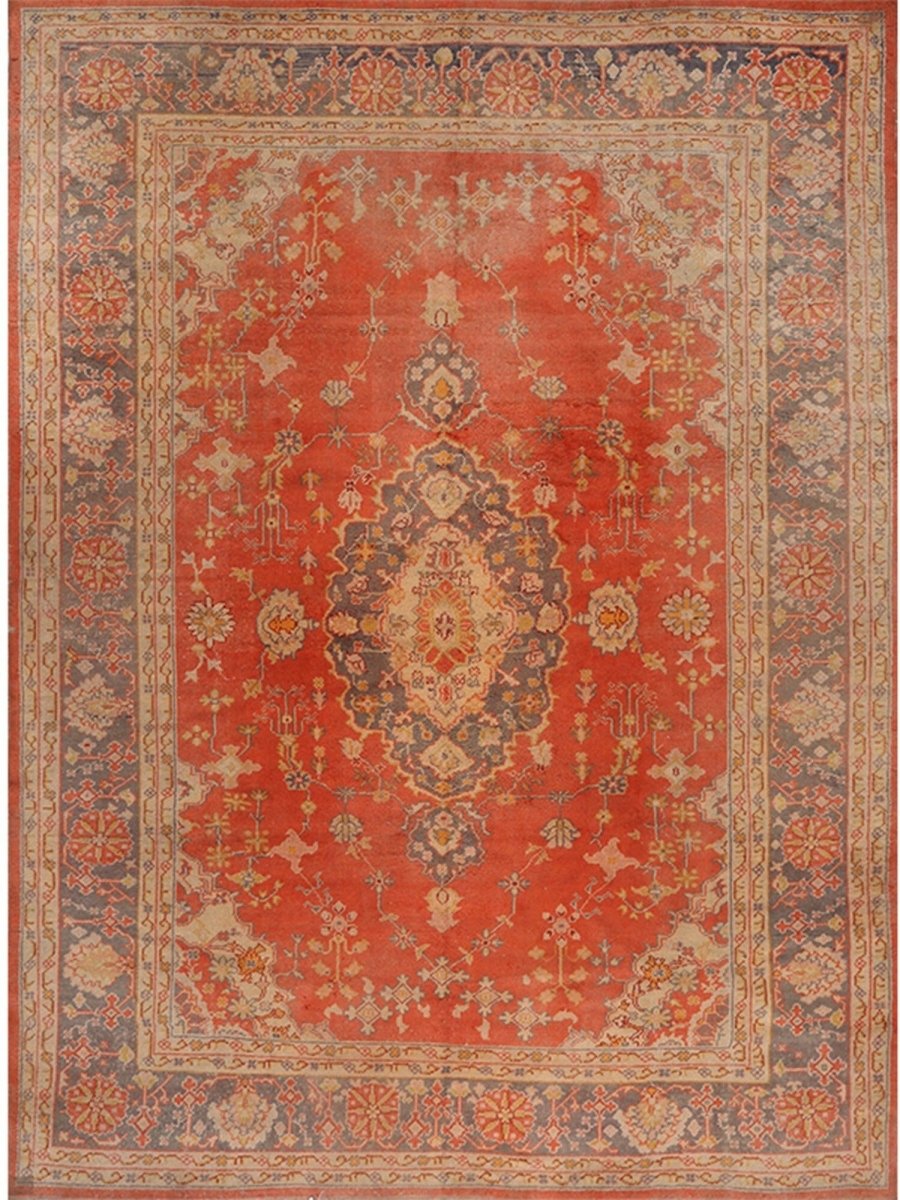 10x14  Antique Turkish Oushak Area Rug - 108788.