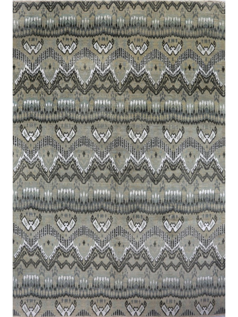 10x14 Indian Ikat Area Rug - 500932.