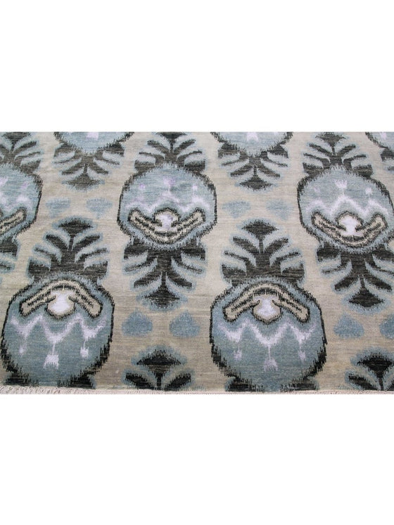 10x14 Indian Ikat Area Rug - 500929.